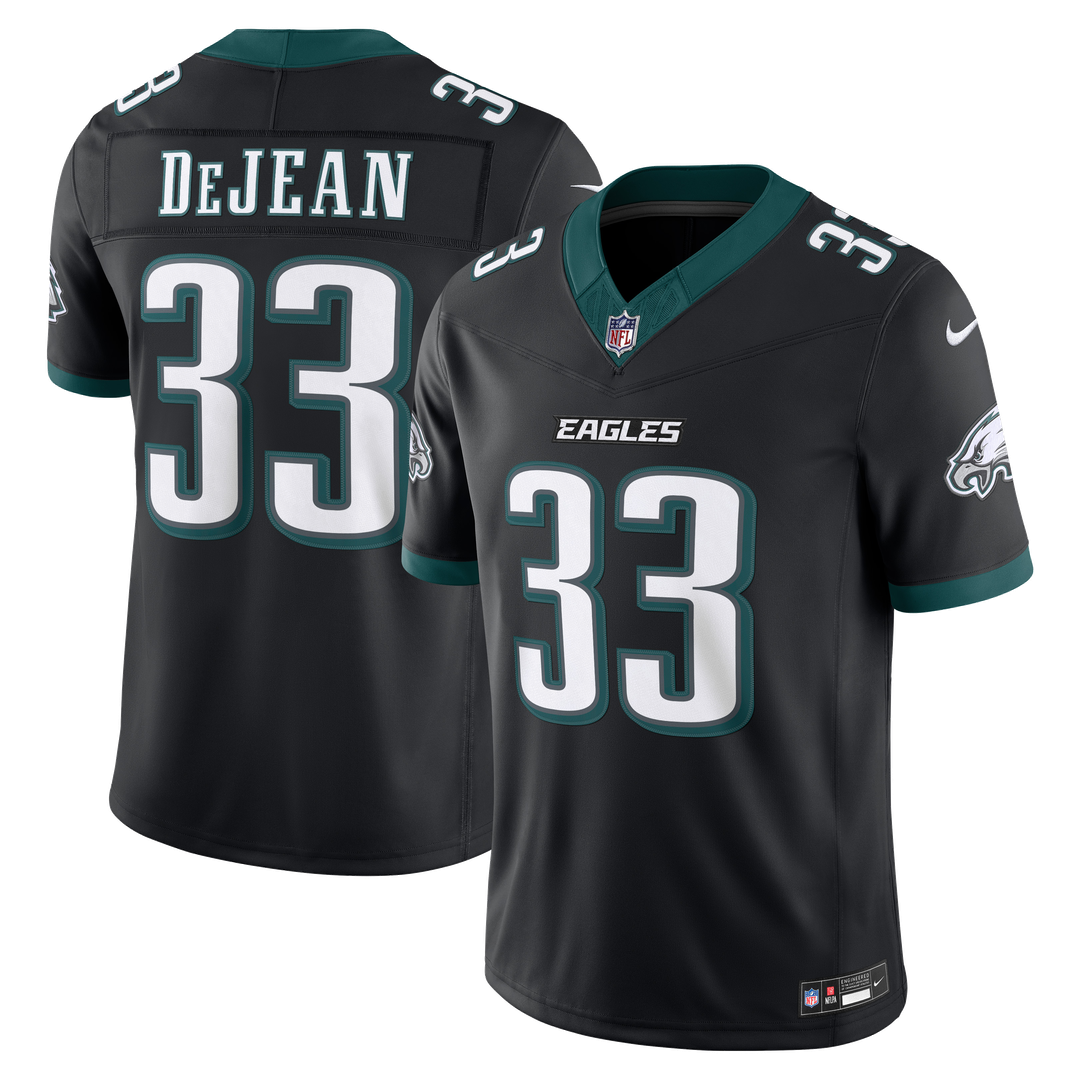 Philadelphia Eagles Cooper DeJean Nike Black Alternate Vapor F.U.S.E. Stitched Limited Jersey product image 4, provided for