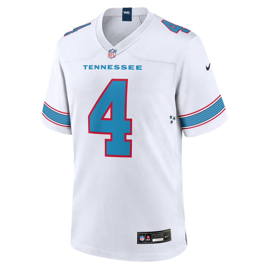Tennessee Titans Wan'Dale Robinson Nike White Game Jersey product image 2, provided for visual reference and product detail