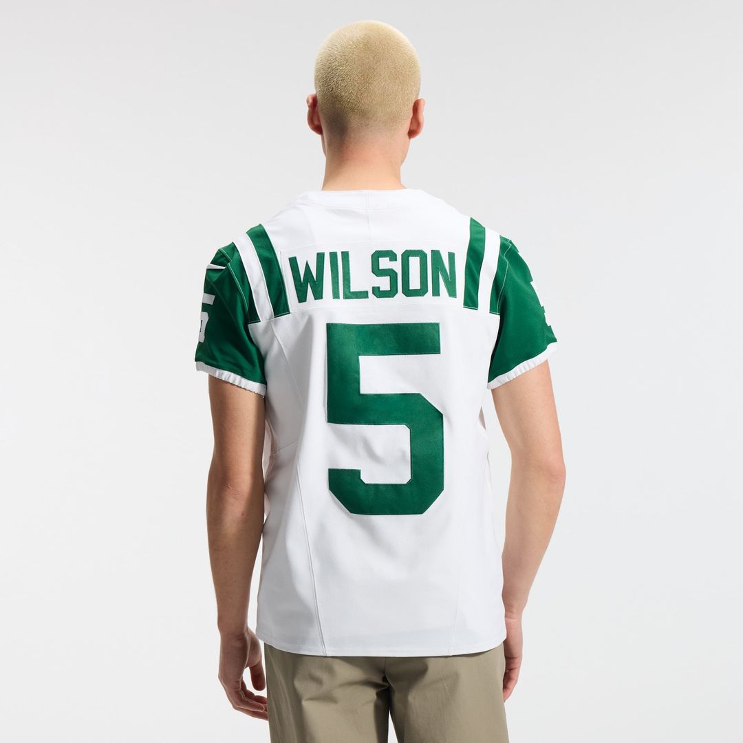 New York Jets Garrett Wilson Nike White Classic Alternate Vapor F.U.S.E. Elite Jersey product image 3, provided for visual