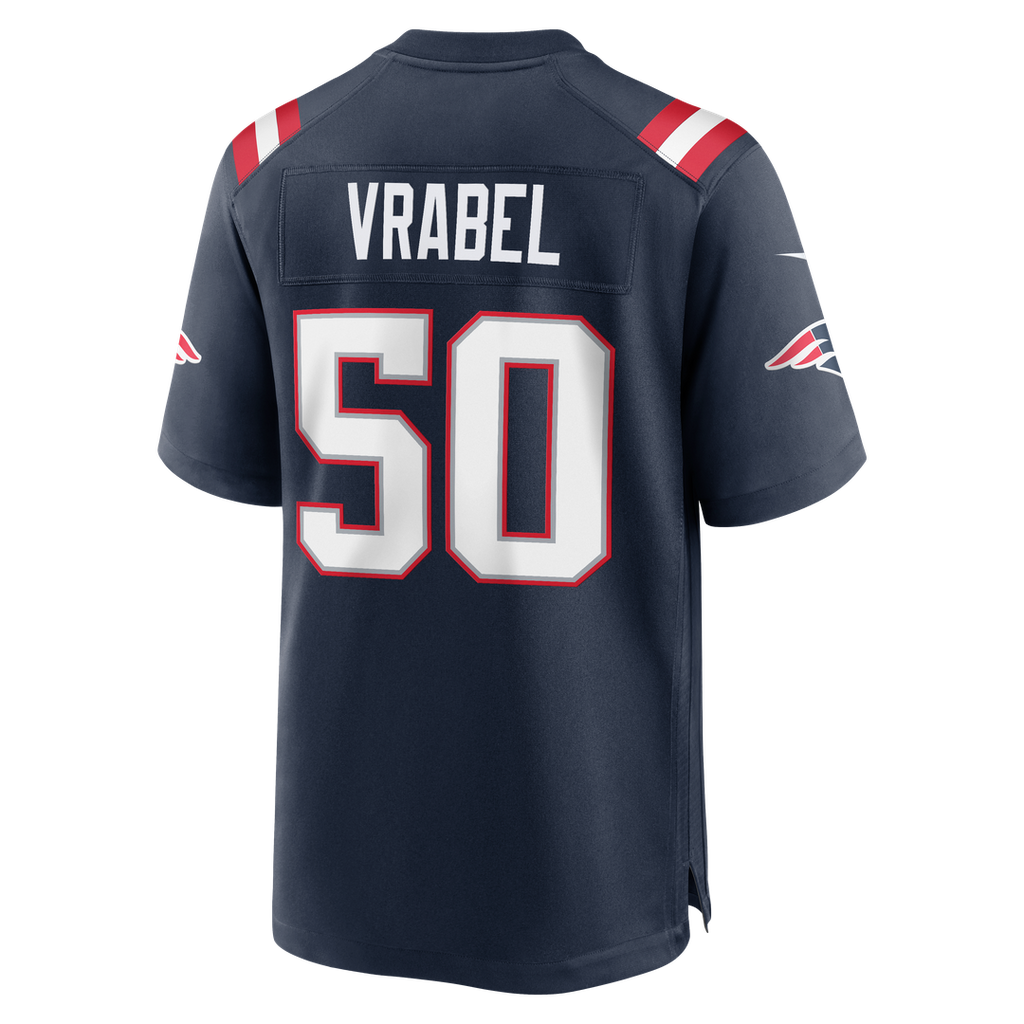 New England Patriots Mike Vrabel Nike White Retired Player Game Jersey product image 9, provided for visual reference and