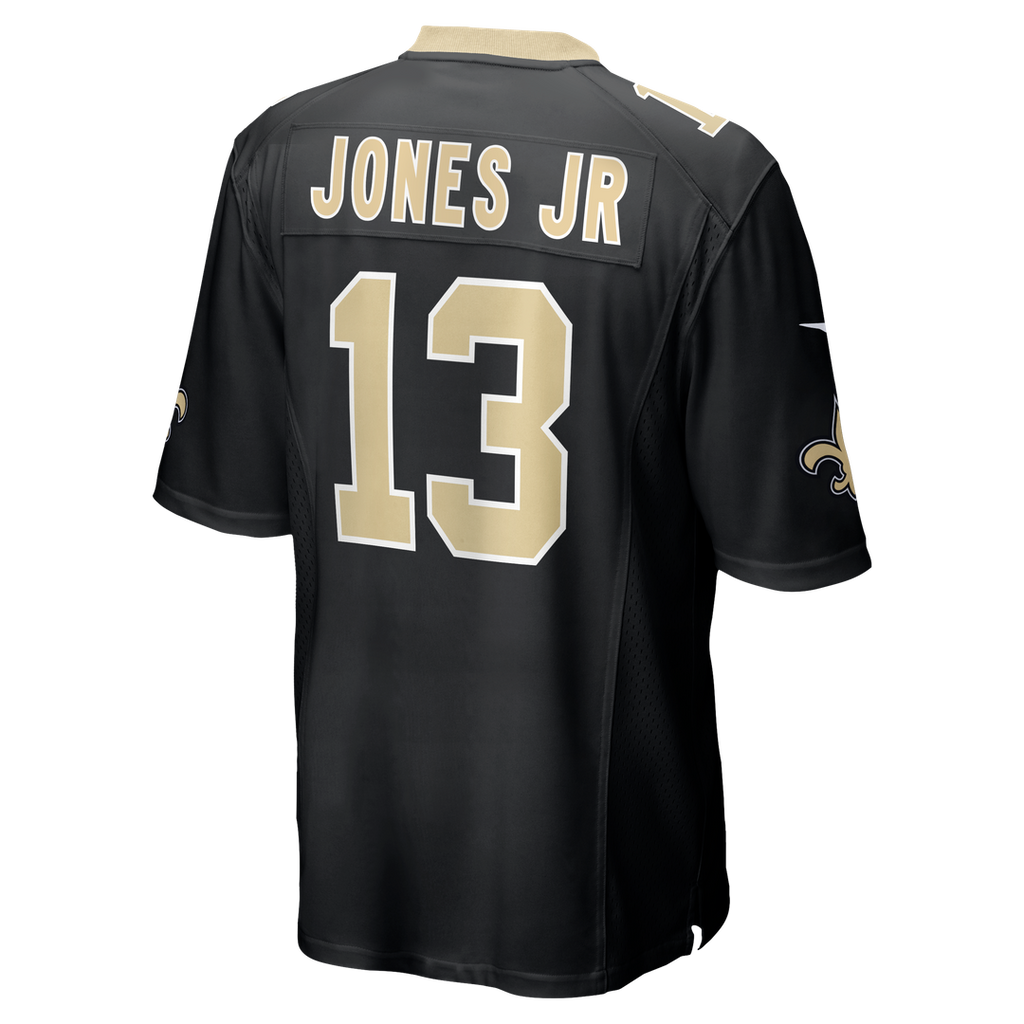 New Orleans Saints Velus Jones Jr. Nike Black Team Game Jersey product image 3, provided for visual reference and product