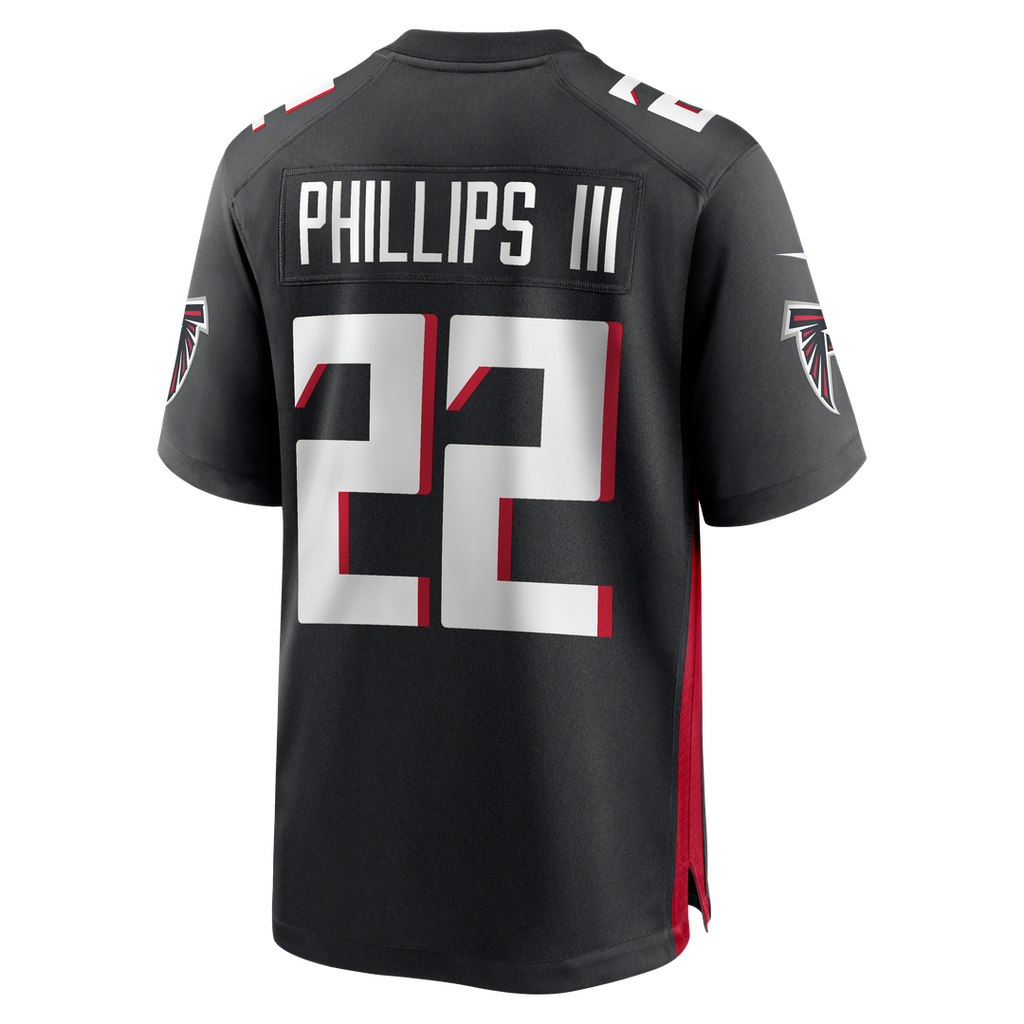 Atlanta Falcons Clark Phillips III Nike Black Team Game Jersey product image 3, provided for visual reference and product