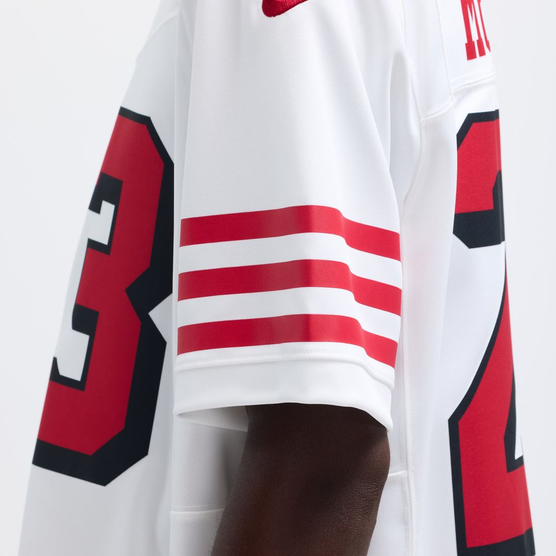 San Francisco 49ers Christian McCaffrey Nike White Vapor F.U.S.E. Limited 2nd Alternate Jersey product image 10, provided
