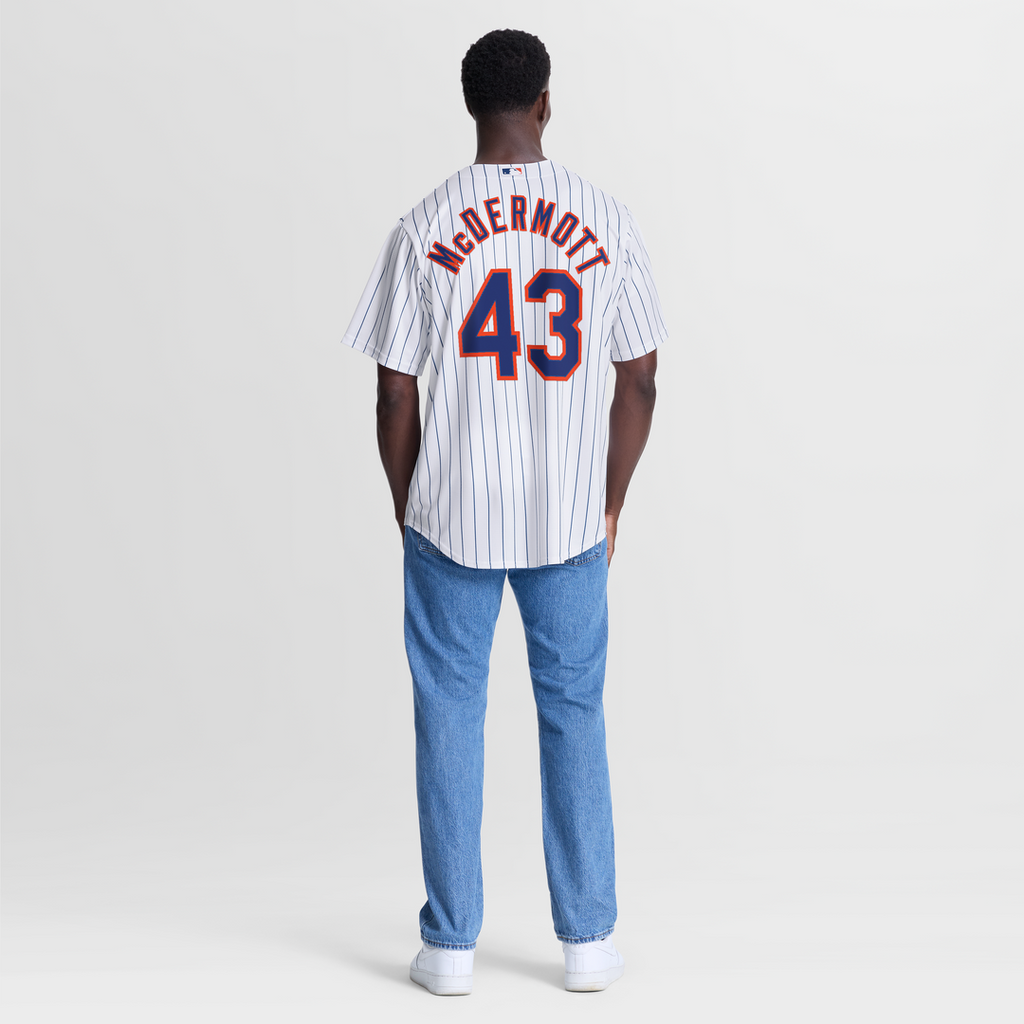 New York Mets Chayce McDermott Nike White Home Replica Jersey product image 3, provided for visual reference and product