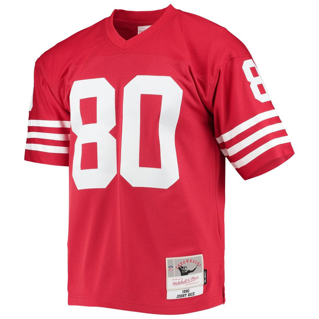 San Francisco 49ers Jerry Rice Mitchell & Ness Scarlet Legacy Replica Jersey product image 5, provided for visual reference