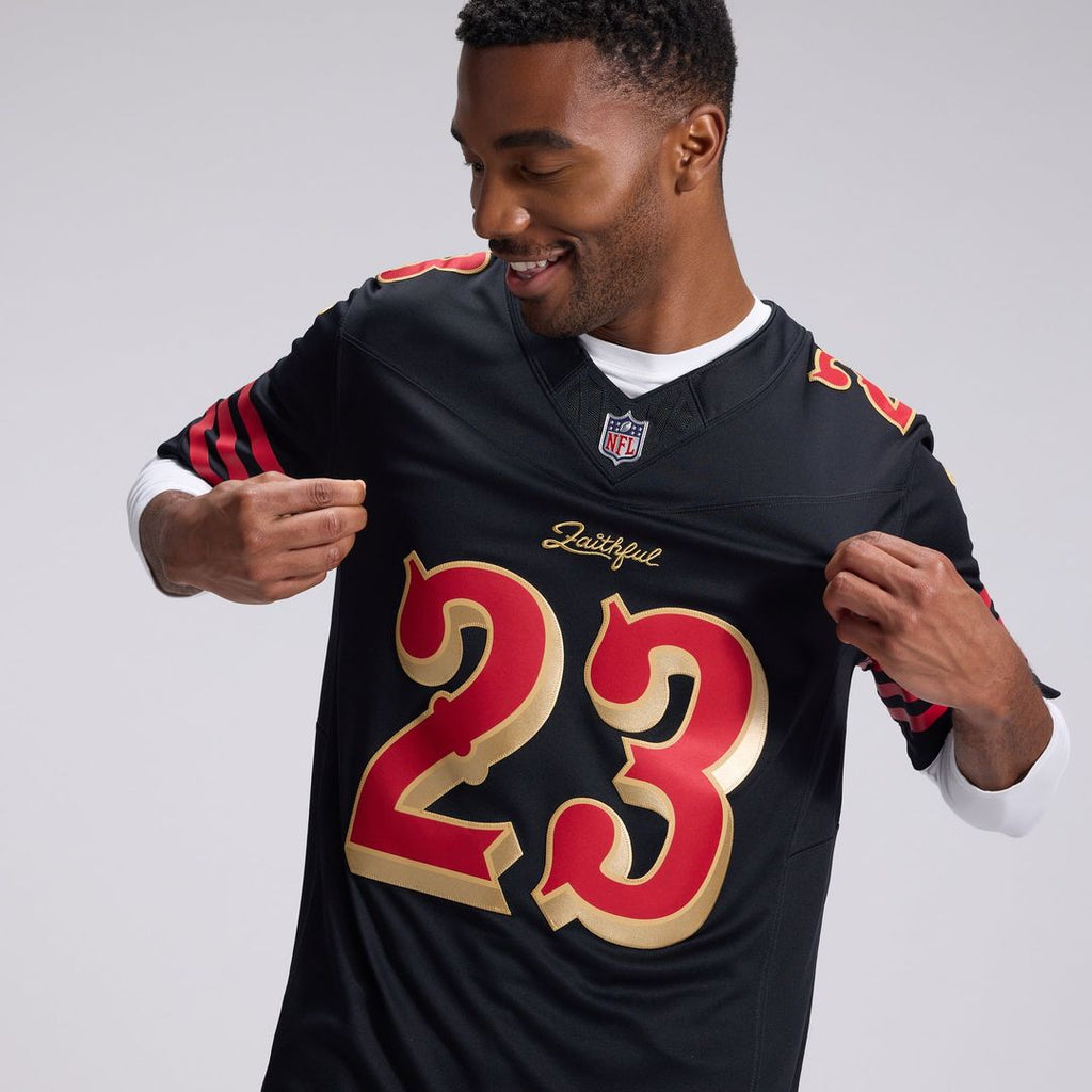 San Francisco 49ers Christian McCaffrey Nike Black Rivalries Collection Stitched Limited Jersey product image 9, provided