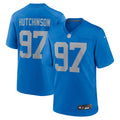 Detroit Lions Aidan Hutchinson Nike Blue Alternate Game Jersey product image 1, provided for visual reference and product