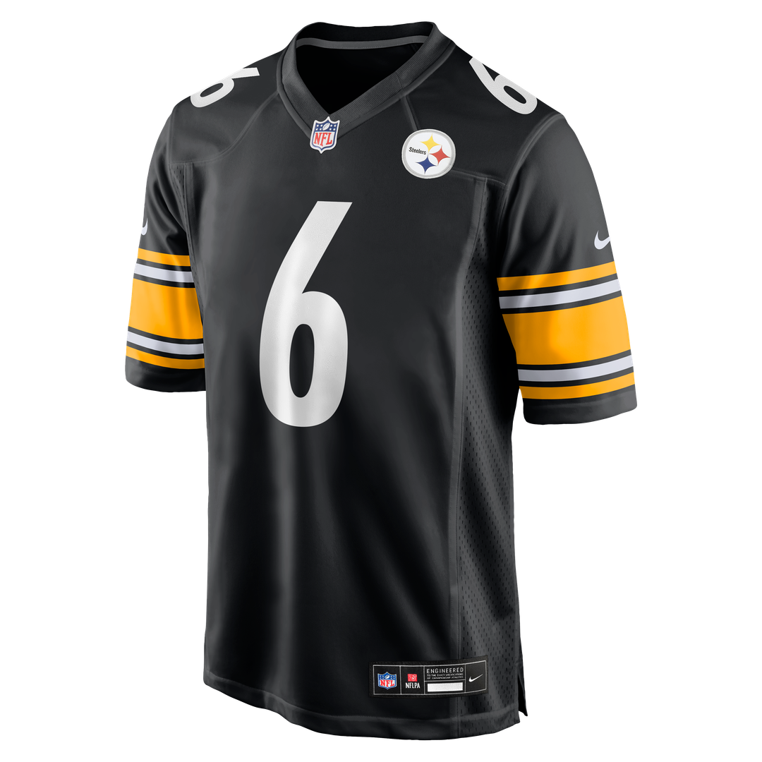 Pittsburgh Steelers Patrick Queen Nike Black Game Jersey product image 2, provided for visual reference and product detail