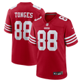 San Francisco 49ers Jake Tonges Nike Scarlet Team Game Jersey product image 1, provided for visual reference and product