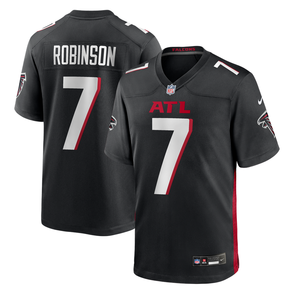 Atlanta Falcons Bijan Robinson Nike Black Game Jersey product image 9, provided for visual reference and product detail