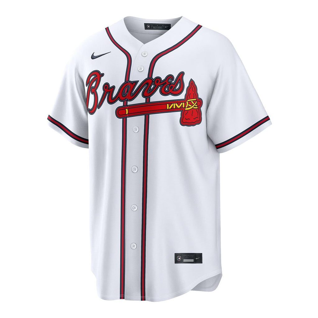 Atlanta Braves Spencer Schwellenbach Nike White Home Replica Jersey product image 2, provided for visual reference and