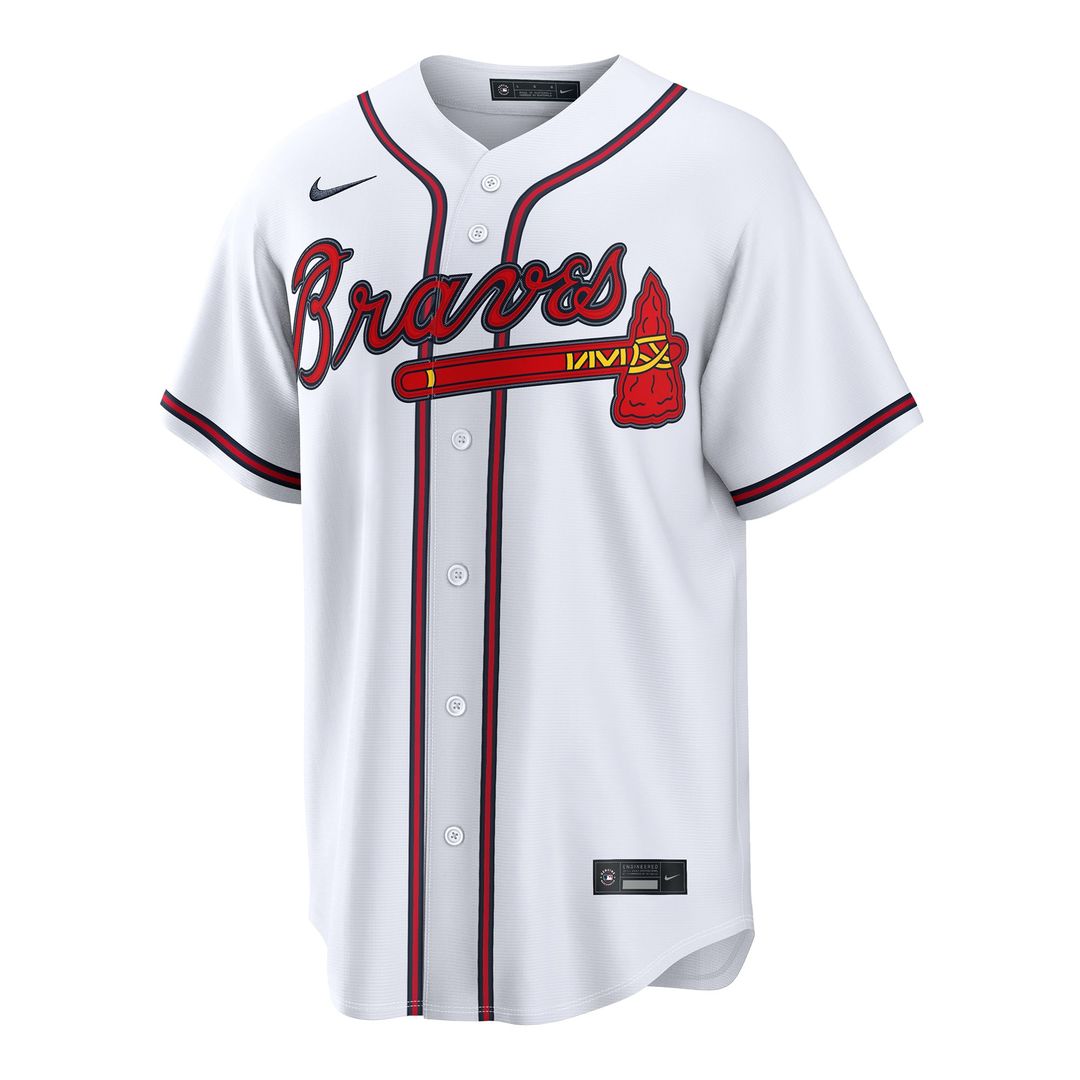 Atlanta Braves Spencer Schwellenbach Nike White Home Replica Jersey product image 2, provided for visual reference and