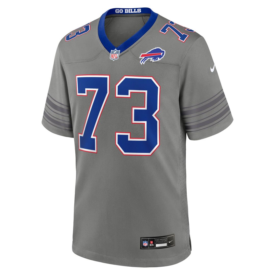 Buffalo Bills Dion Dawkins Nike Gray Nickel City Game Jersey product image 5, provided for visual reference and product
