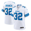Detroit Lions Brian Branch Nike White White Game Jersey product image 1, provided for visual reference and product detail