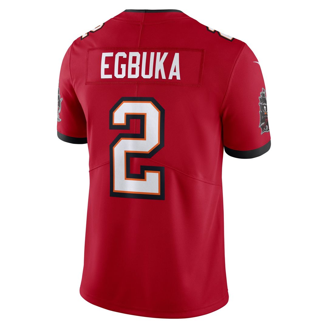 Tampa Bay Buccaneers Emeka Egbuka Nike Red Vapor Untouchable Stitched Limited Jersey product image 3, provided for visual
