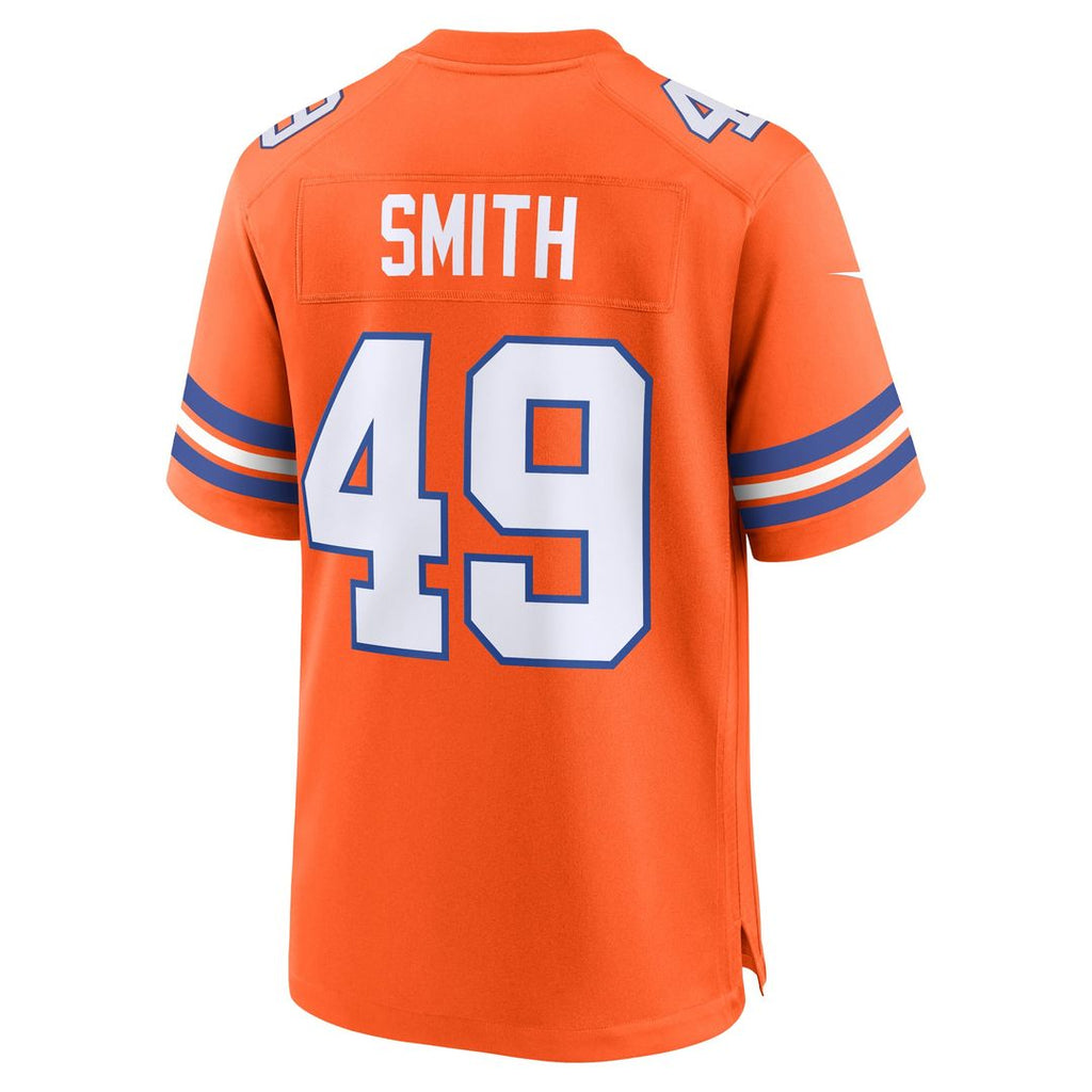 Denver Broncos Dennis Smith Nike Orange Retired Player Alternate Game Jersey product image 3, provided for visual reference