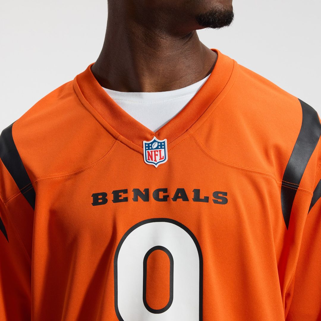 Cincinnati Bengals Joe Burrow Nike Orange Alternate Game Jersey product image 22, provided for visual reference and product