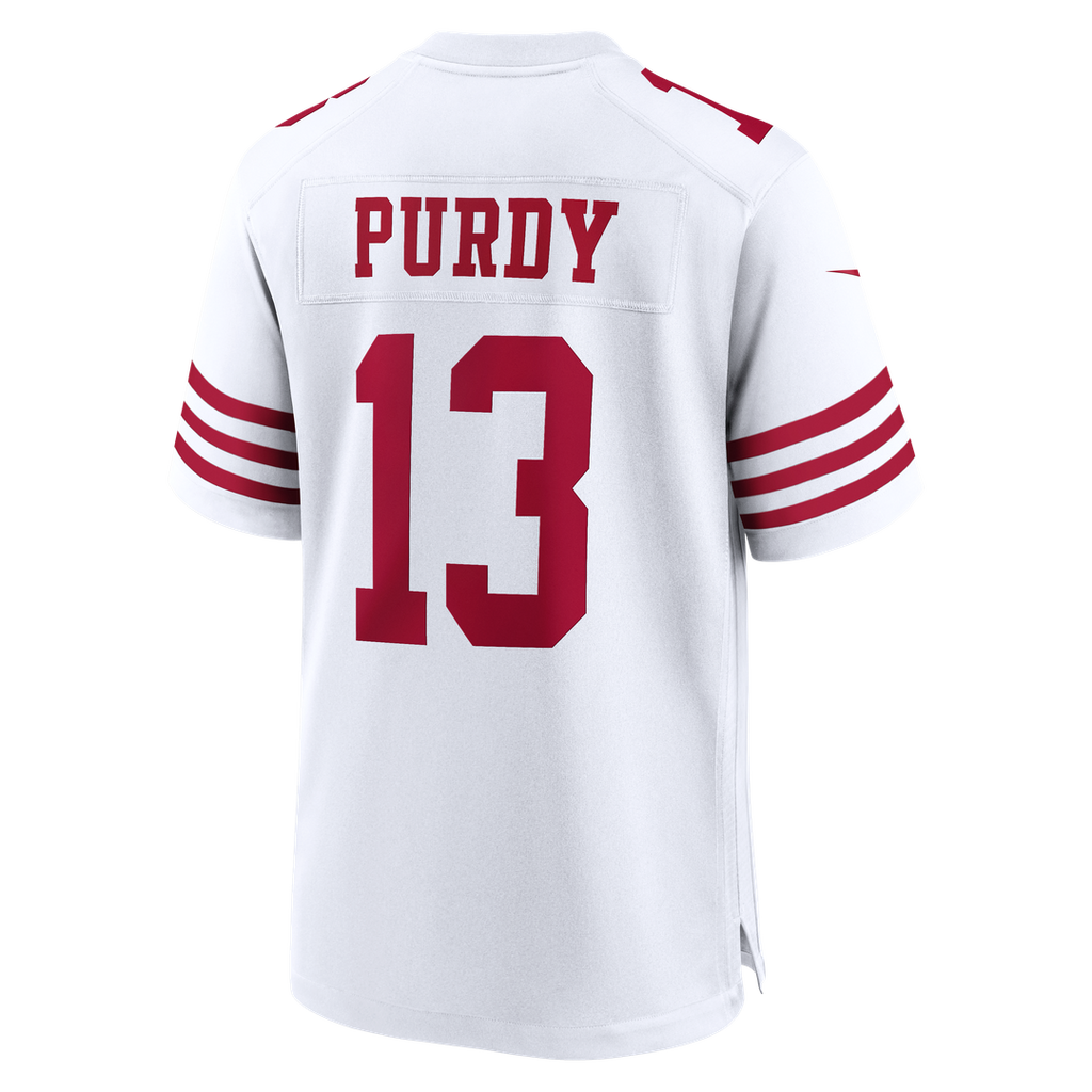 San Francisco 49ers Brock Purdy Nike White 80th Anniversary Game Jersey product image 6, provided for visual reference and