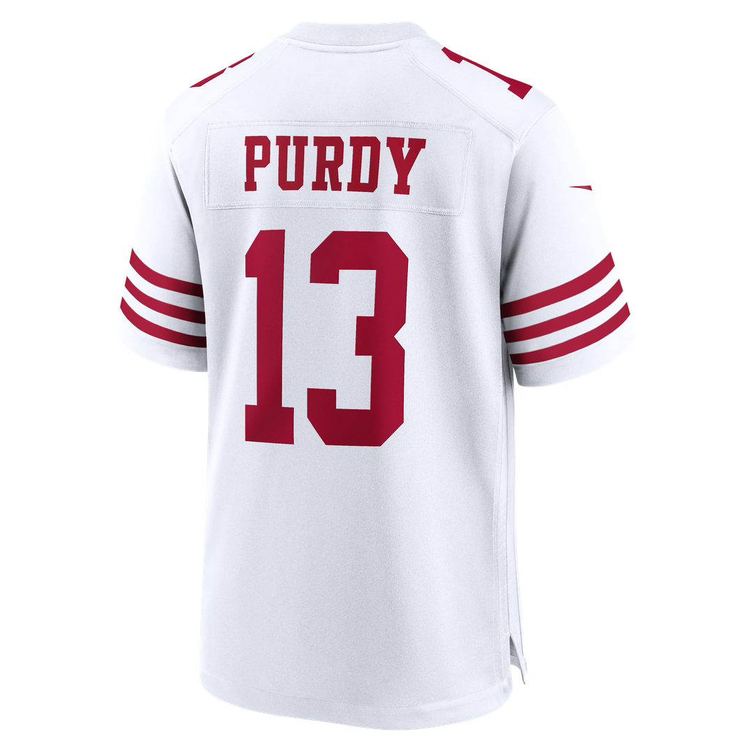San Francisco 49ers Brock Purdy Nike White 80th Anniversary Game Jersey product image 6, provided for visual reference and