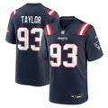 New England Patriots Leonard Taylor Nike Navy Team Game Jersey product image 1, provided for visual reference and product