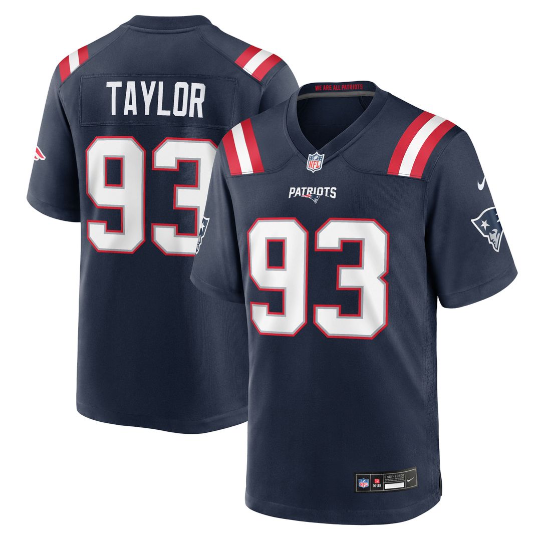 New England Patriots Leonard Taylor Nike Navy Team Game Jersey product image 1, provided for visual reference and product