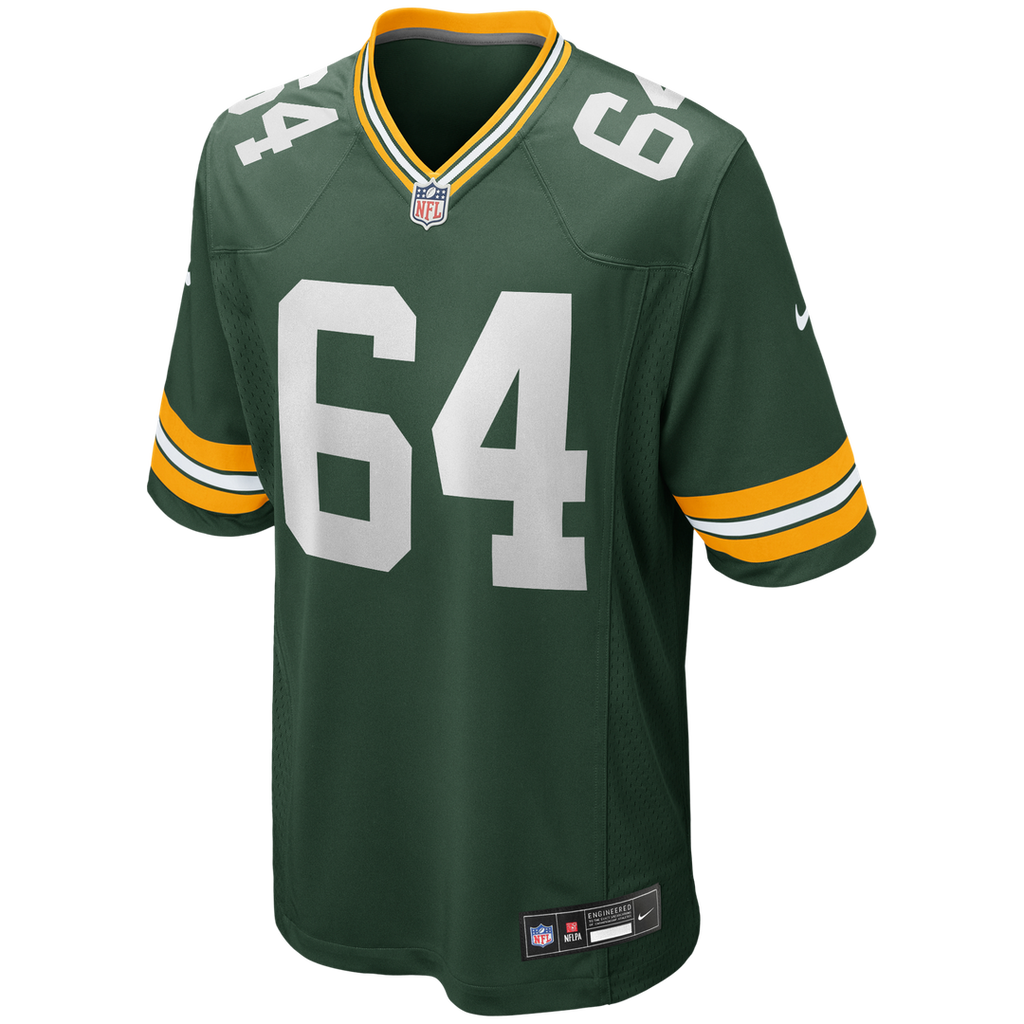 Green Bay Packers Jerry Kramer Nike Green Game Retired Player Jersey product image 2, provided for visual reference and