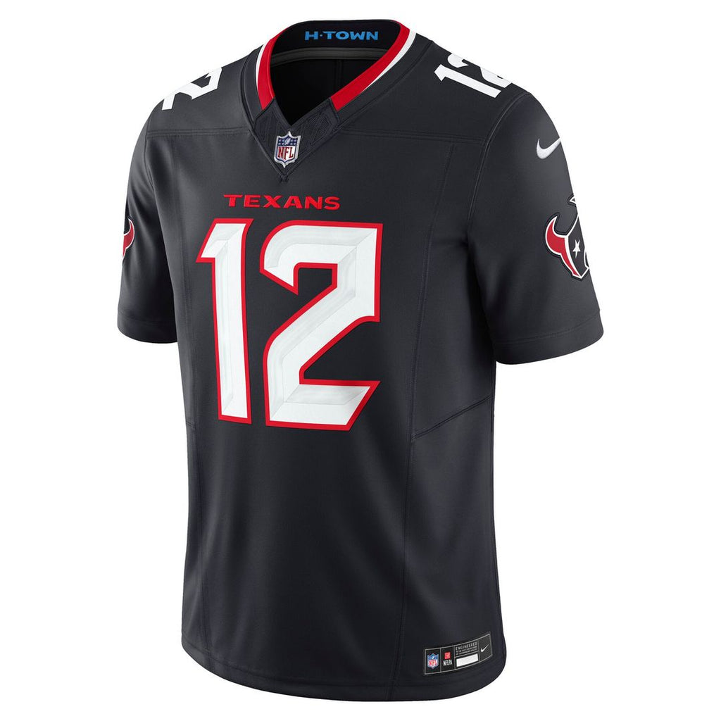 Houston Texans Nico Collins Nike Navy Team Vapor F.U.S.E. Limited Jersey product image 2, provided for visual reference and