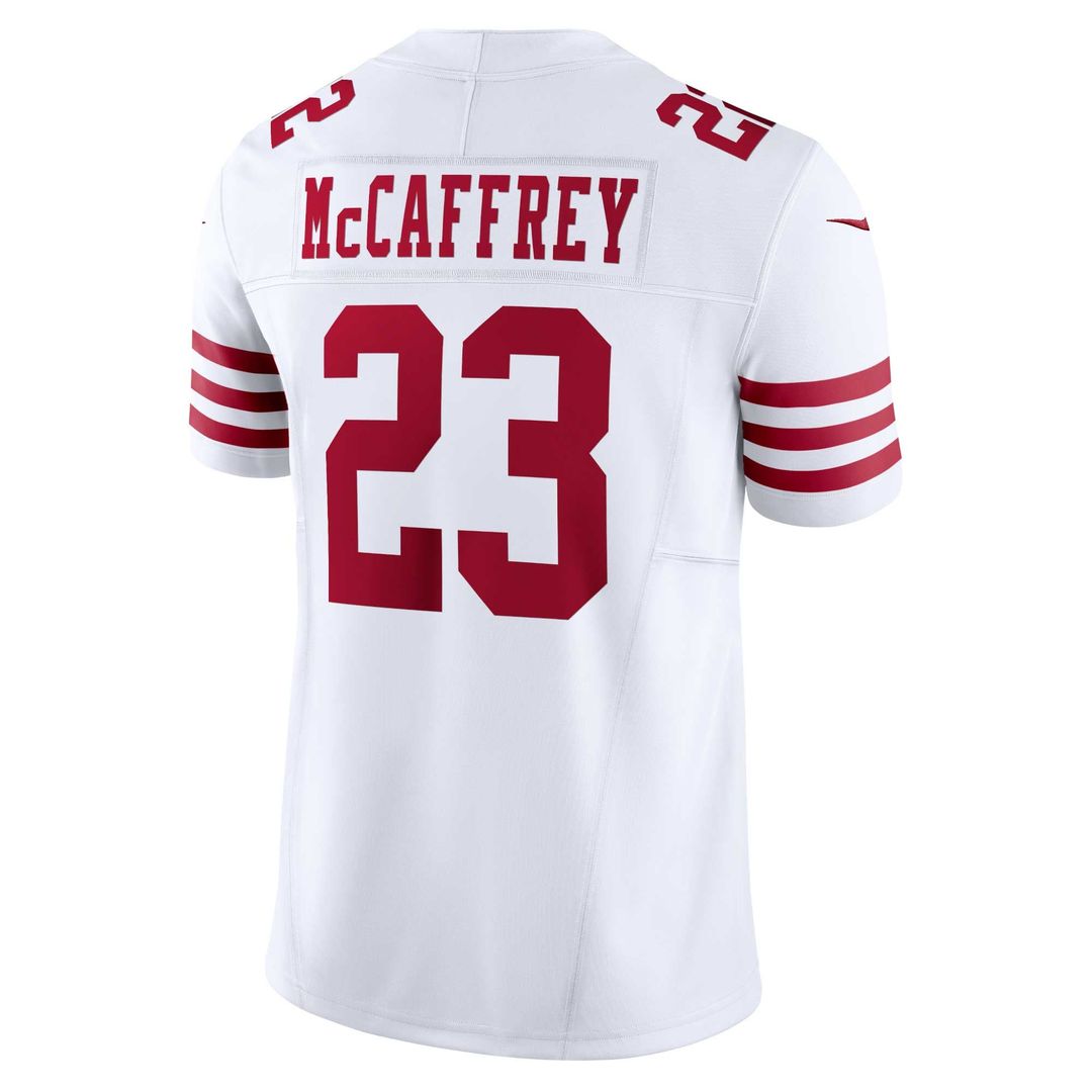 San Francisco 49ers Christian McCaffrey Nike White Vapor F.U.S.E. Limited Jersey product image 3, provided for visual