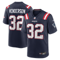 New England Patriots TreVeyon Henderson Nike Navy 2025 NFL Draft Game Jersey product image 1, provided for visual reference