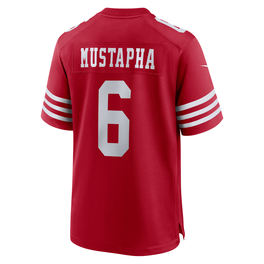 San Francisco 49ers Malik Mustapha Nike Scarlet Game Jersey product image 3, provided for visual reference and product