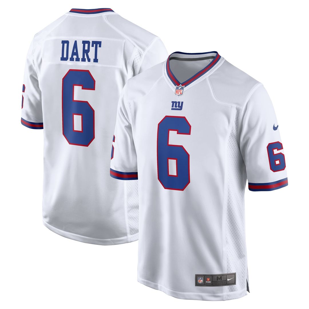 New York Giants Jaxson Dart Nike White Alternate Vintage White Game Jersey product image 1, provided for visual reference