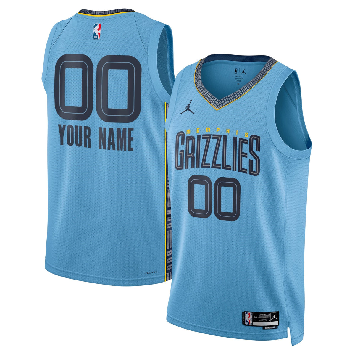 Memphis Grizzlies Jordan Statement Swingman Jersey - Custom - Unisex product image 1, provided for visual reference and