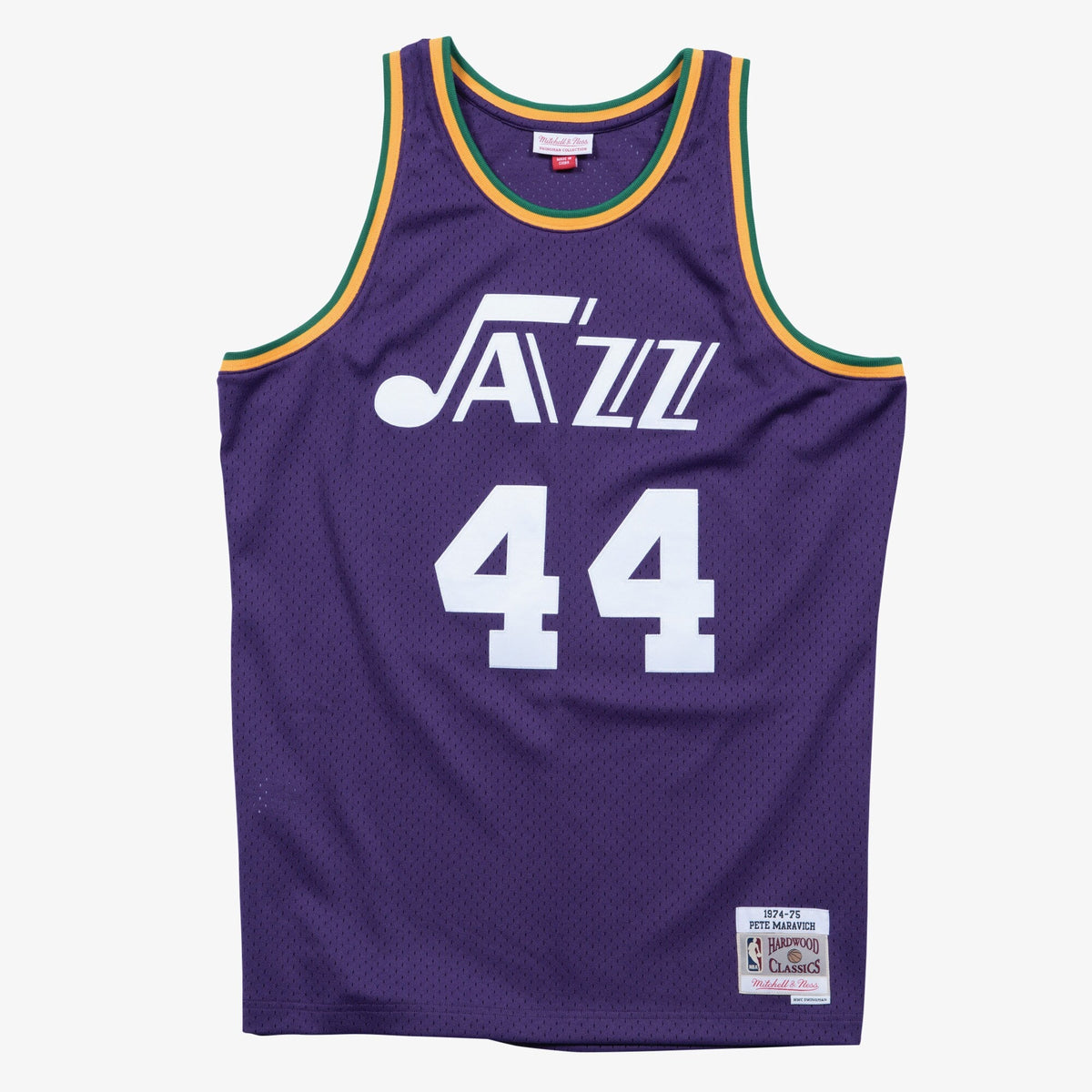 New Orleans Jazz Mitchell & Ness Pete Maravich 1974 Swingman Road Authentic Jersey - Purple product image 3, provided for