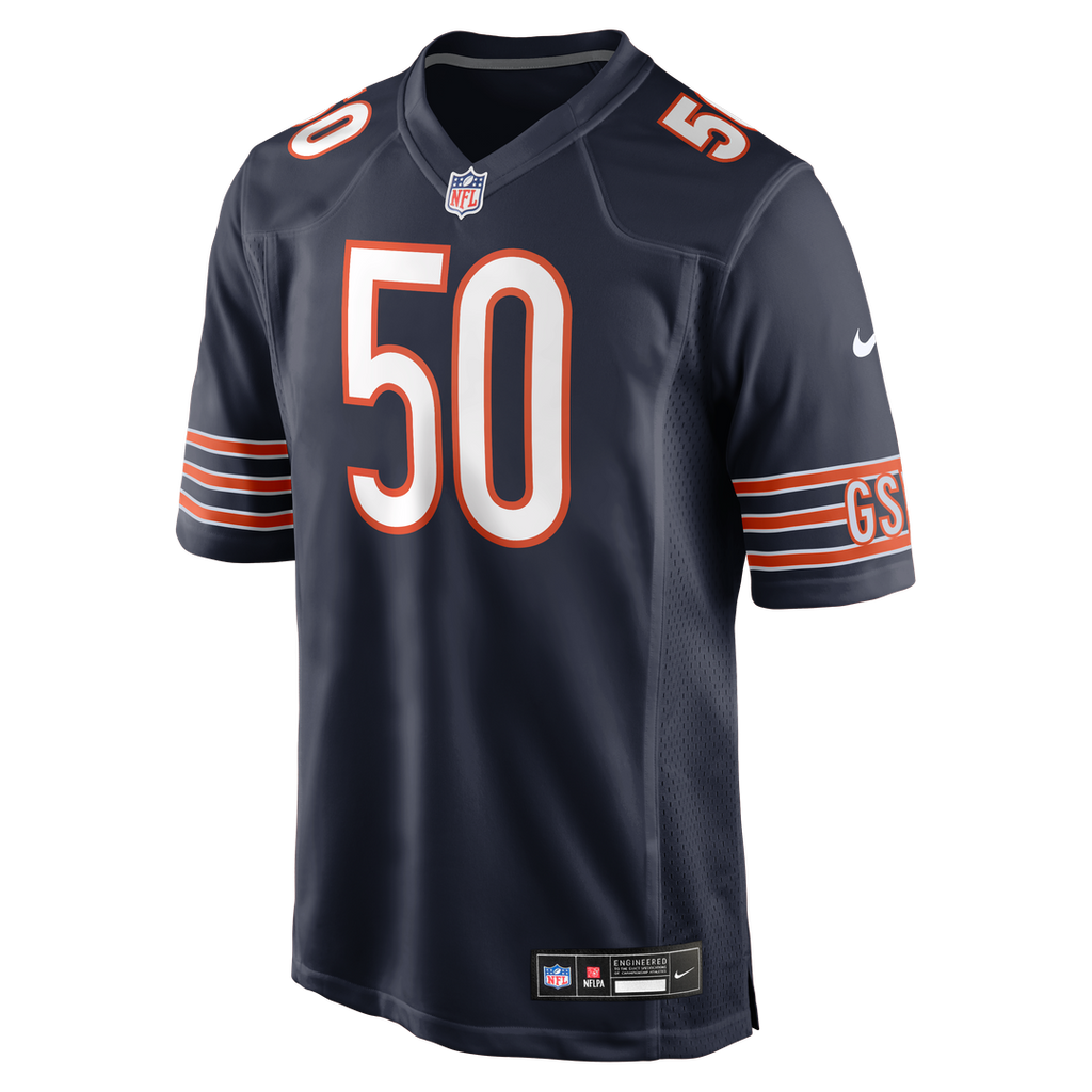 Chicago Bears Grady Jarrett Nike Navy Team Game Jersey product image 2, provided for visual reference and product detail