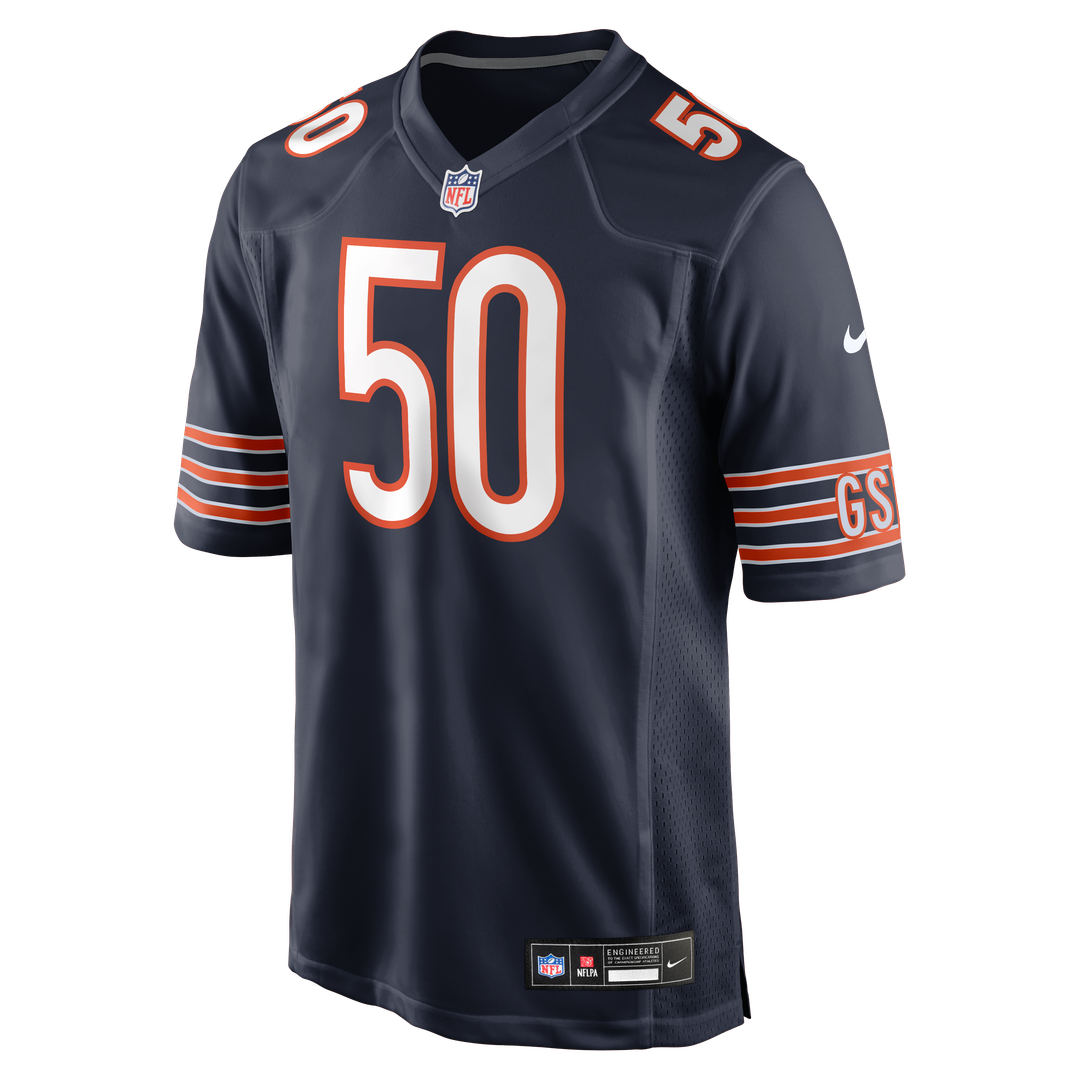 Chicago Bears Grady Jarrett Nike Navy Team Game Jersey product image 2, provided for visual reference and product detail