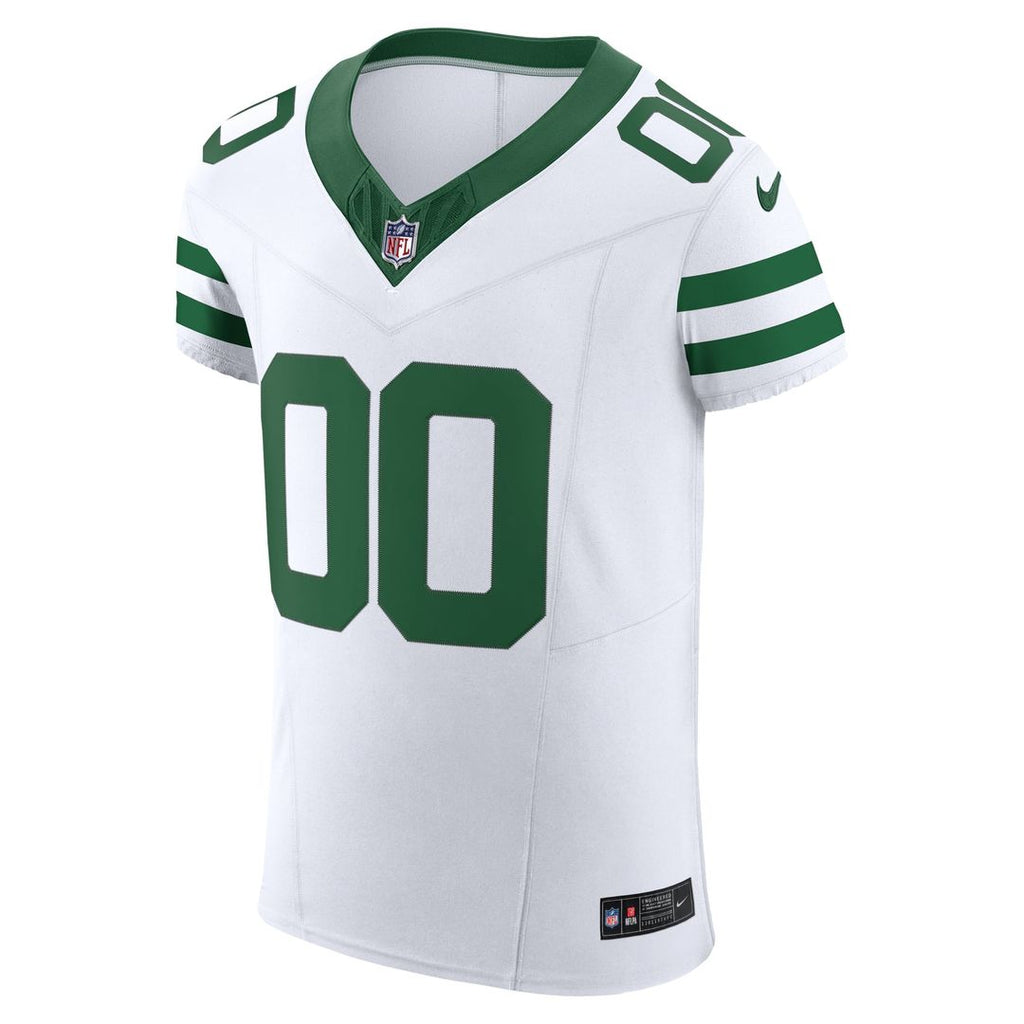 New York Jets Nike White Vapor F.U.S.E. Elite Custom Jersey product image 2, provided for visual reference and product