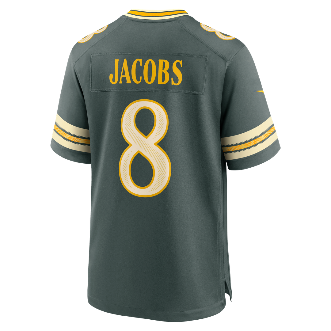 Green Bay Packers Josh Jacobs Nike Green 2026 Rivalries Collection Game Jersey product image 3, provided for visual