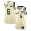 Milwaukee Bucks Nike 2025/26 City Edition Swingman Jersey - Cream - Gary Trent Jr. - Unisex product image 1, provided for