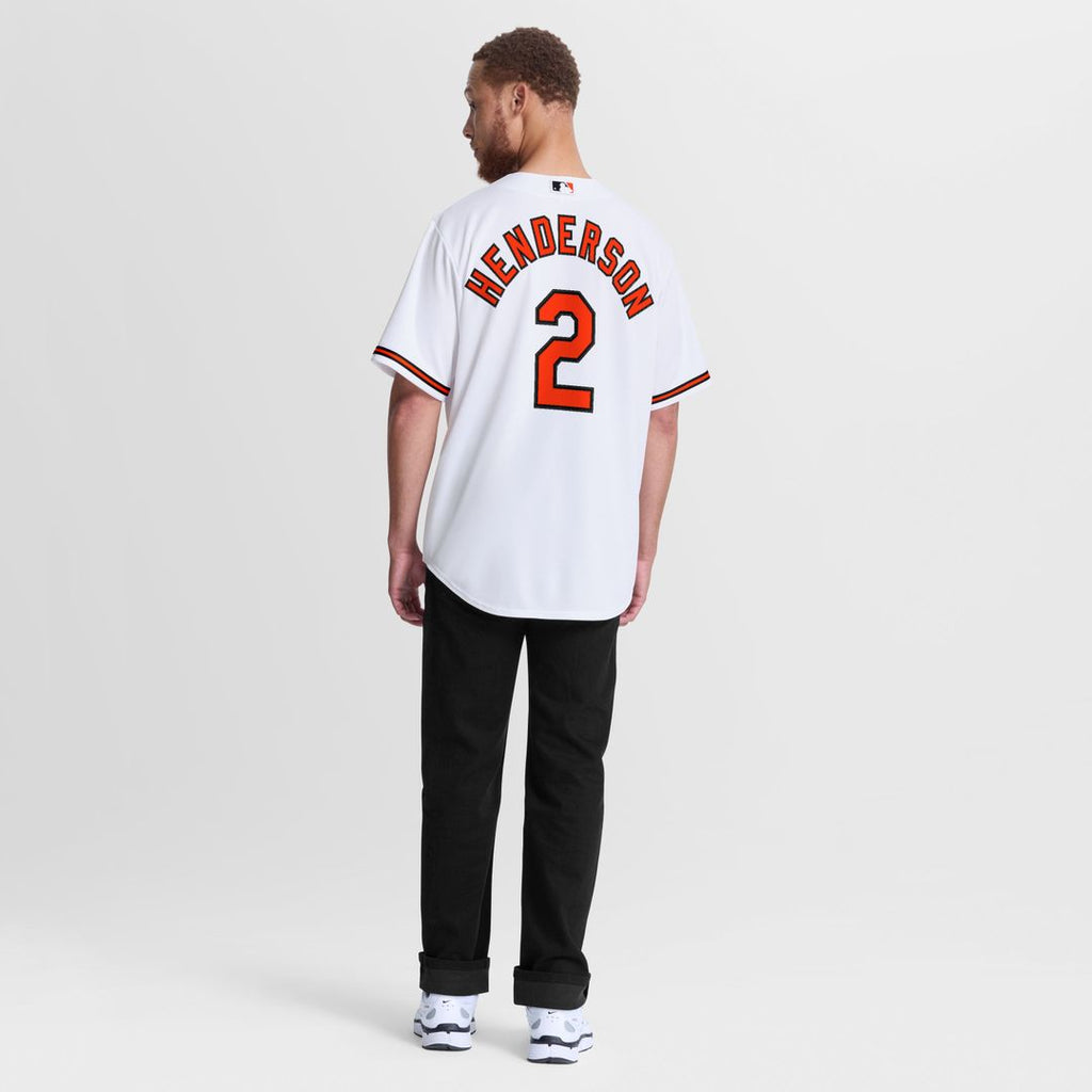 Baltimore Orioles Gunnar Henderson Nike White Home Replica Jersey product image 3, provided for visual reference and product