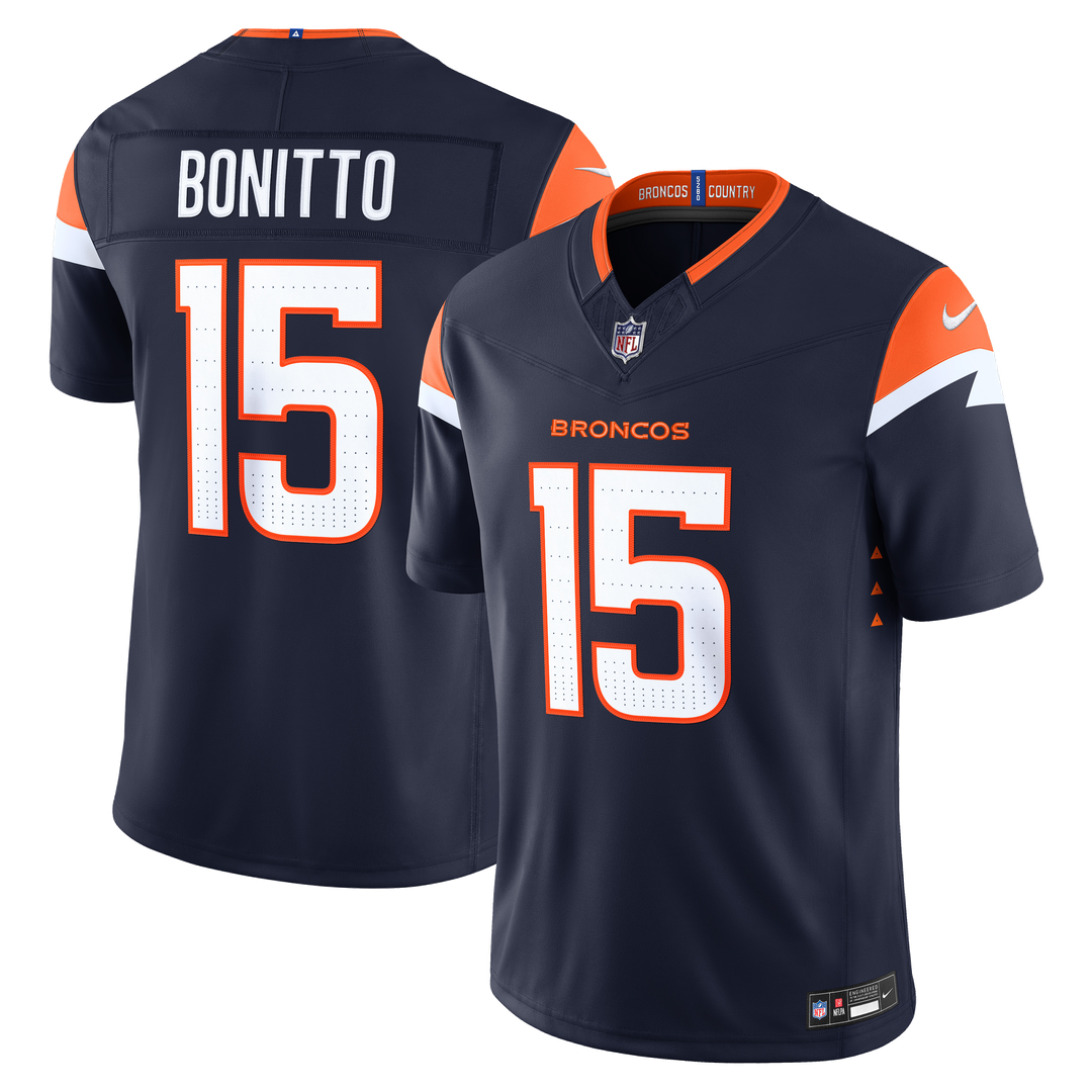 Denver Broncos Nik Bonitto Nike Navy Alternate Vapor F.U.S.E. Stitched Limited Jersey product image 4, provided for visual