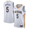 New Orleans Pelicans Nike Association Edition Swingman Jersey - White - Dejounte Murray - Unisex product image 1, provided