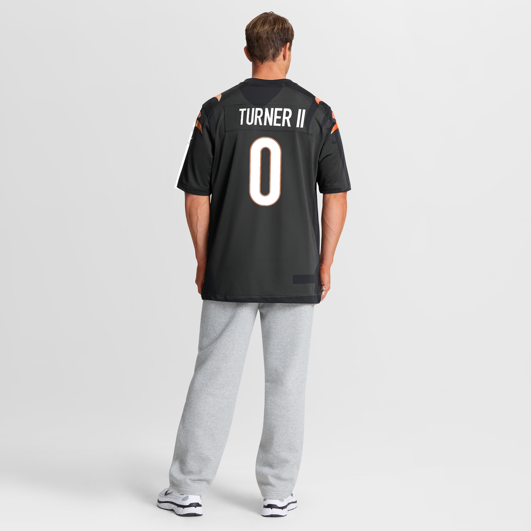 Cincinnati Bengals DJ Turner II Nike Black Team Game Jersey product image 3, provided for visual reference and product