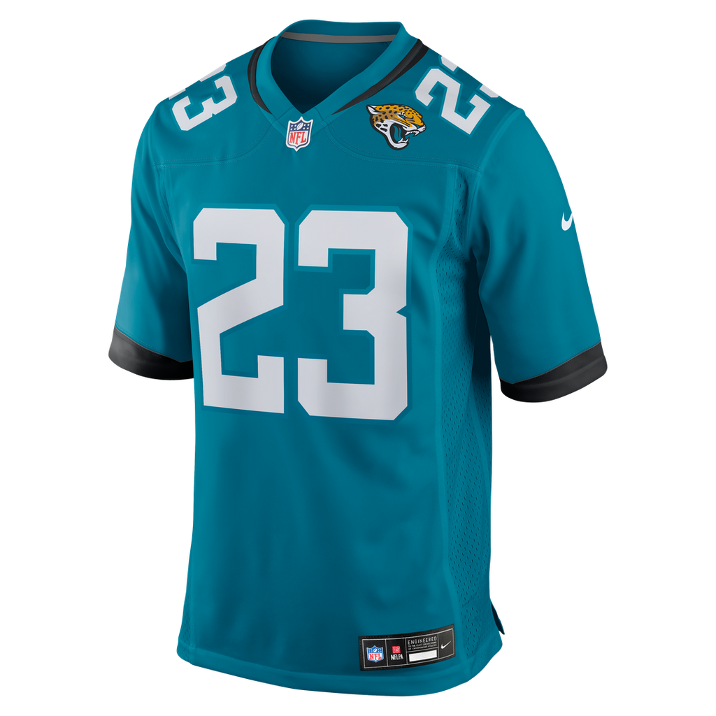 Jacksonville Jaguars Foyesade Oluokun Nike Teal Game Player Jersey product image 2, provided for visual reference and