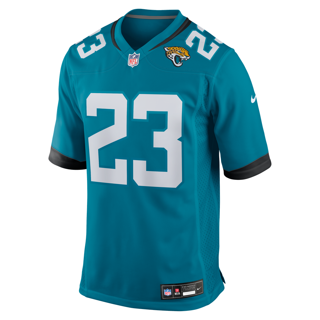 Jacksonville Jaguars Foyesade Oluokun Nike Teal Game Player Jersey product image 2, provided for visual reference and