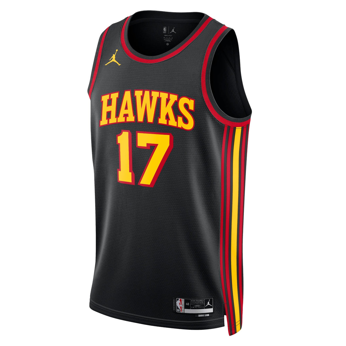 Atlanta Hawks Jordan Statement Edition Swingman Jersey - Black - Onyeka Okongwu - Unisex product image 2, provided for
