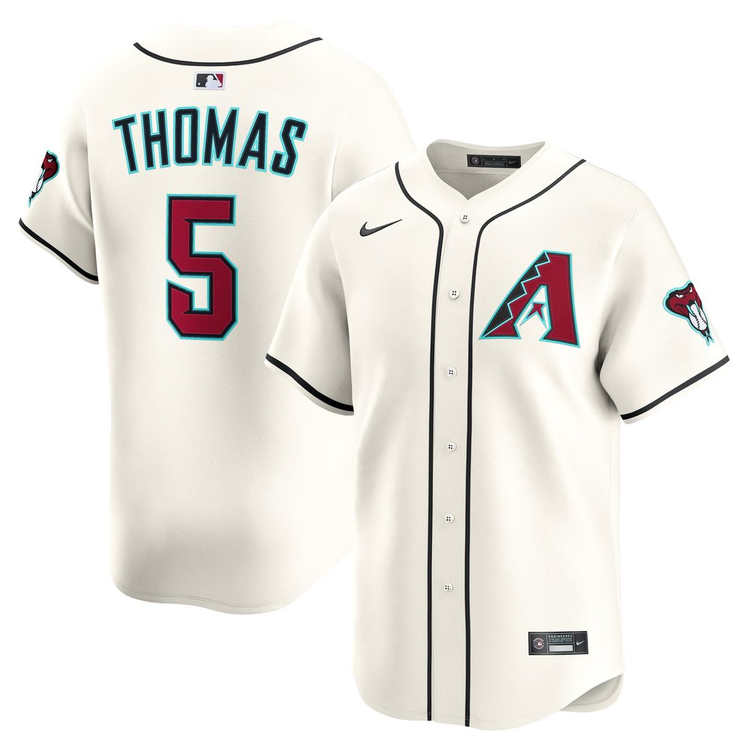 Arizona Diamondbacks Alek Thomas Nike Cream Home Limited Player Jersey product image 1, provided for visual reference and
