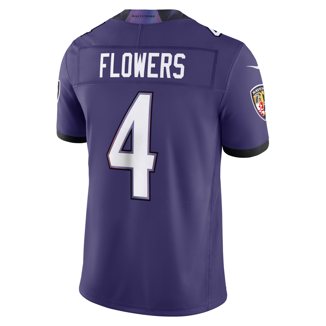 Baltimore Ravens Zay Flowers Nike Purple Team Vapor F.U.S.E. Stitched Limited Jersey product image 11, provided for visual