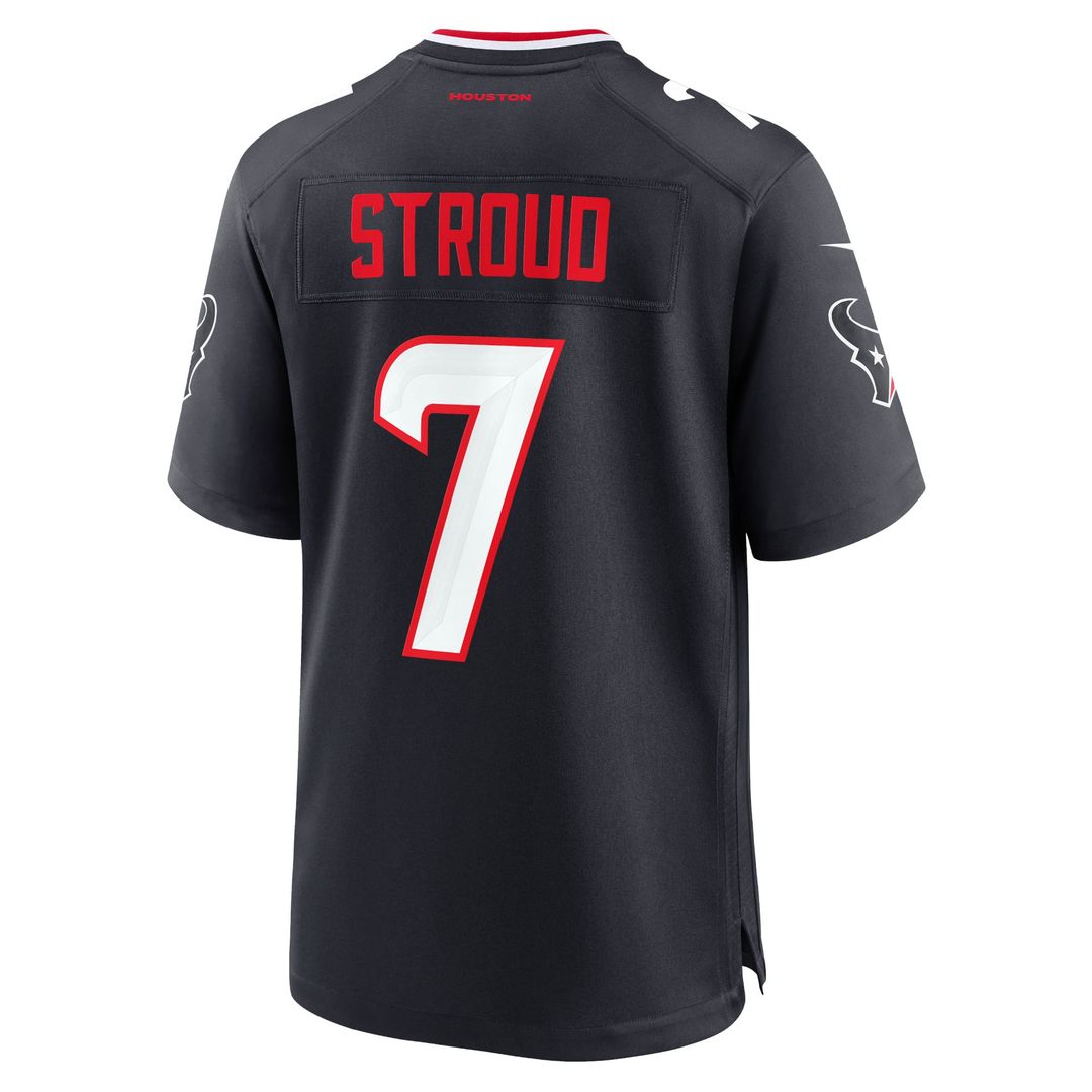 Houston Texans C.J. Stroud Nike Navy Game Jersey product image 11, provided for visual reference and product detail review