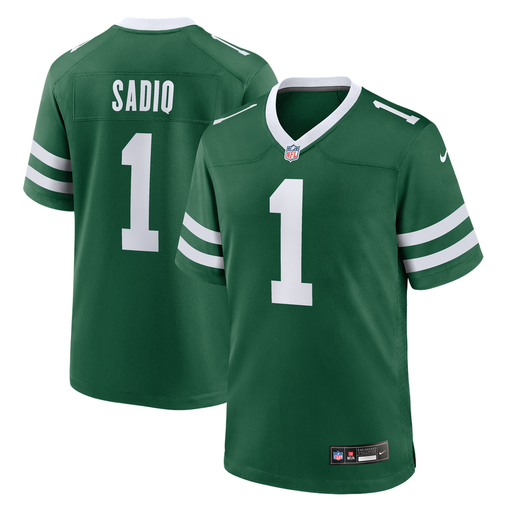 New York Jets Kenyon Sadiq Nike Green Team Game Jersey product image 1, provided for visual reference and product detail