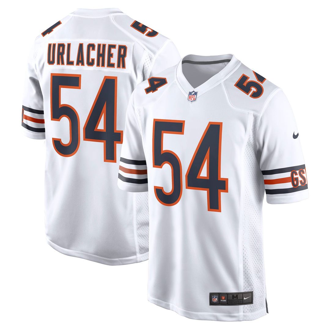 Chicago Bears Brian Urlacher Nike White Retired Player Game Jersey product image 1, provided for visual reference and